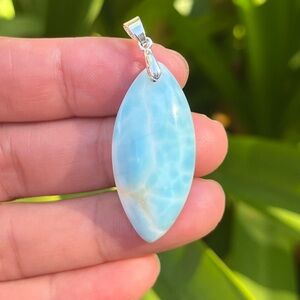 Sterling‎ silver Larimar pendant